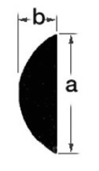 Полу-кръгла SS профил 30 мм (3 бр м)
